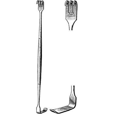 Merit Senn Retractor - 6-1/4", Sharp Prongs - 97-366