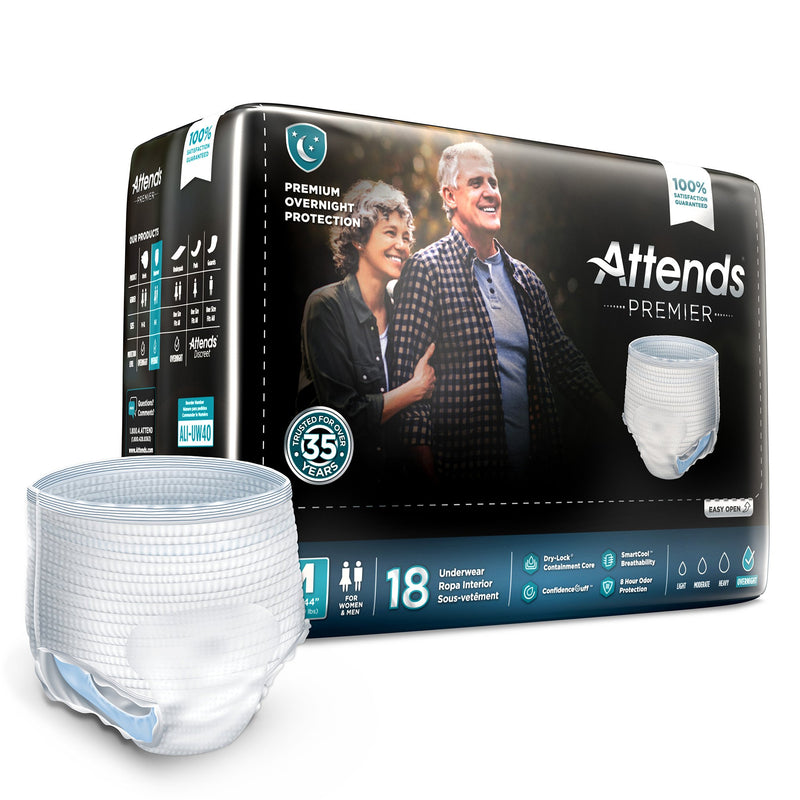 Attends Premier Underwear, Medium (Case of 72)