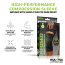 Green Drop Compression LLC Green Drop Infused Compression Sleeve Knee Support, Small/Medium (48/CS) 