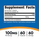 Nutricost Dietary Supplement nutricost COQ10 100 mg Strength Capsule 60 Per Bottle (12/CS) 