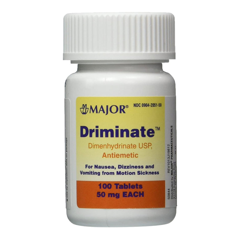 Major Driminate Dimenhydrinate Nausea Relief (Box of 100)