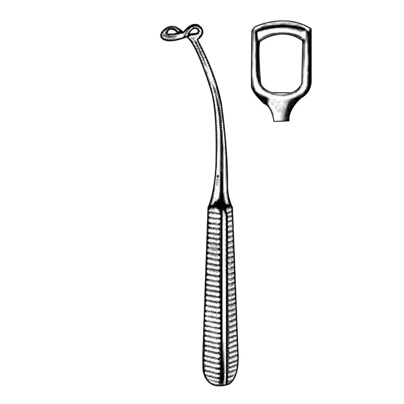 Sklar Beckmann Adenoid Curette - 8-3/4", Curved,