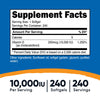 Dietary Supplement nutricost Vitamin D3 10,000 IU Strength Softgel 240 Per Bottle (Case of 2880)