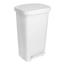 McKesson Brand McKesson Waste Can with Step-On Pedal, White, 15.16 x 14.76 x 26.57 Inch 