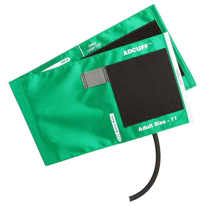 ADC Adcuff Cuff and Bladder with One Tube - Adult - Green