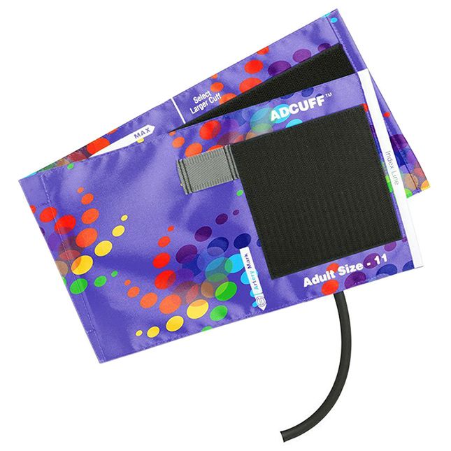 ADC Adcuff Cuff and Bladder with One Tube - Adult  Peter's Blue Swirly