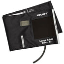 ADC Adcuff Cuff and Bladder with One Tube and Female Luer Connector - Large Adult - Black