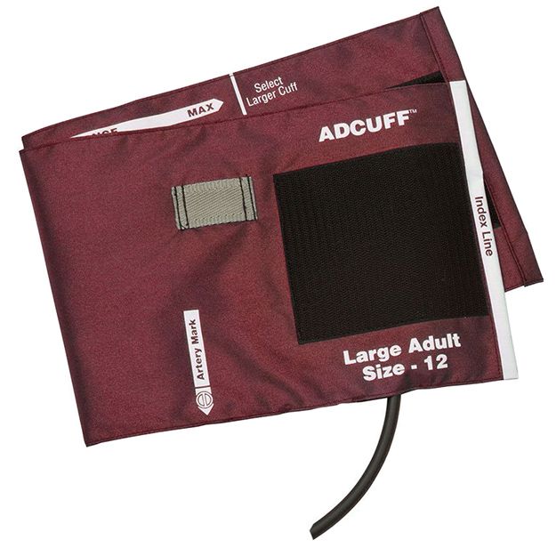 ADC Adcuff Cuff and Bladder with One Tube - Large Adult  Burgundy