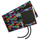 ADC Adcuff Cuff and Bladder with Two Tubes - Adult - Puzzle Pieces