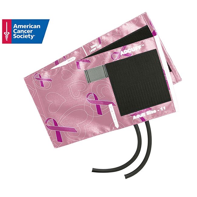 ADC Adcuff Cuff and Bladder with Two Tubes - Adult  Breast Cancer Awareness Pink
