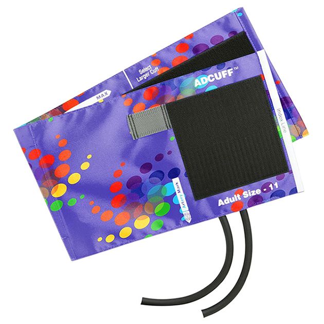 ADC Adcuff Cuff and Bladder with Two Tubes - Adult  Peter's Blue Swirly