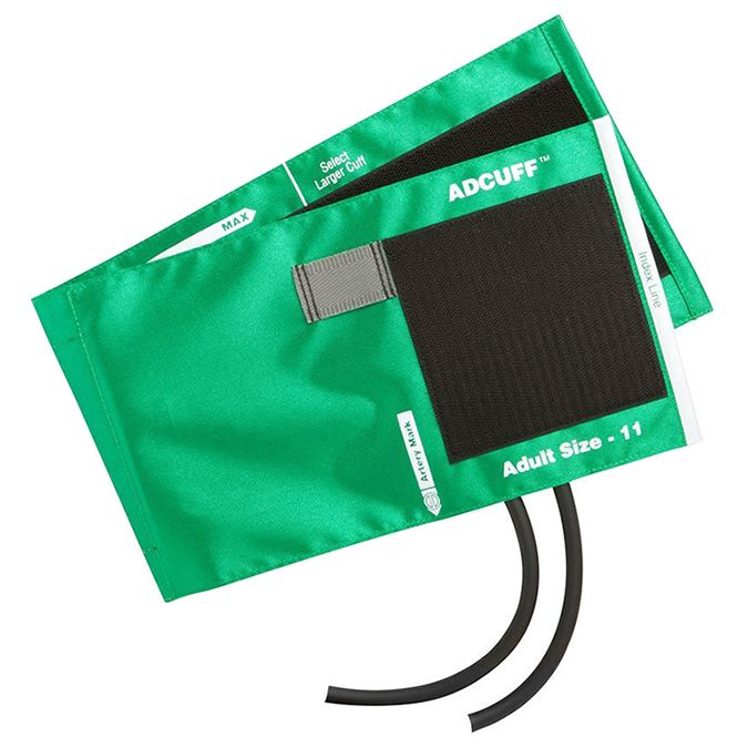 ADC Adcuff Cuff and Bladder with Two Tubes - Adult  Green