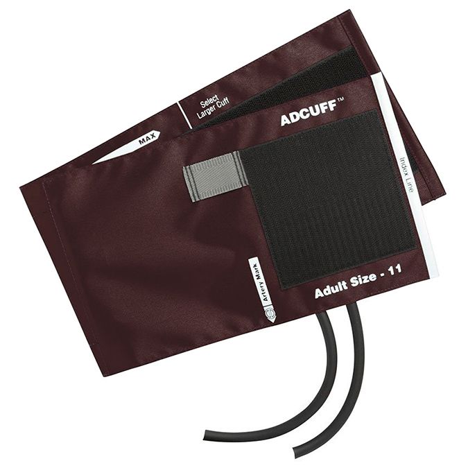 ADC Adcuff Cuff and Bladder with Two Tubes - Adult  Burgundy