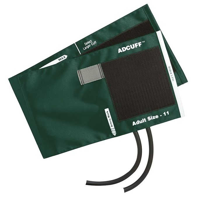 ADC Adcuff Cuff and Bladder with Two Tubes - Adult  Dark Green