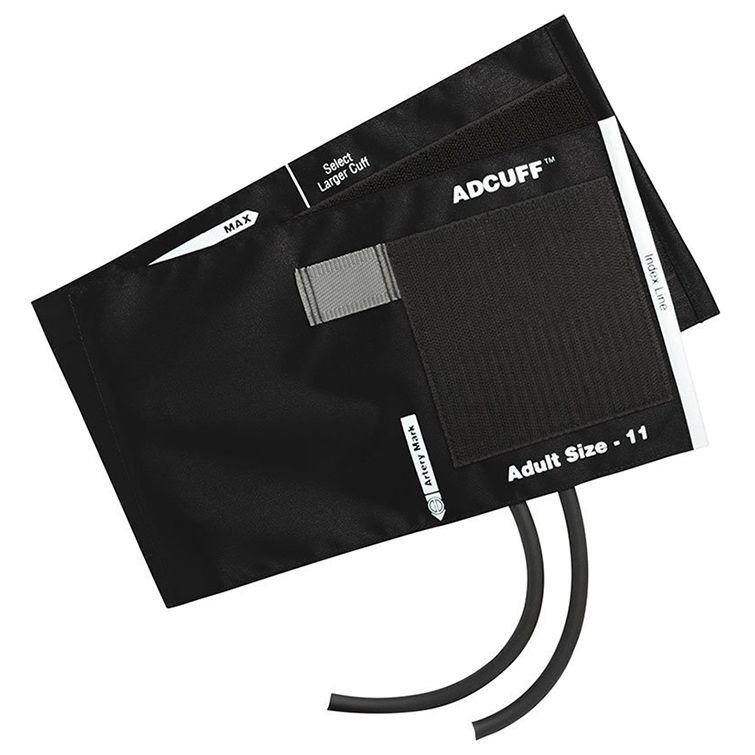 ADC Adcuff Cuff and Bladder with Two Tubes - Adult - Black