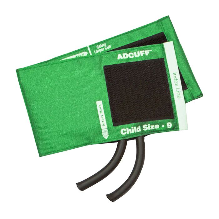 ADC Adcuff Cuff and Bladder with Two Tubes - Child  Green