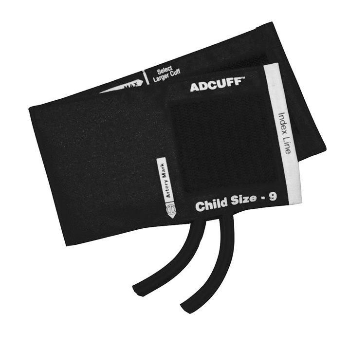 ADC Adcuff Cuff and Bladder with Two Tubes - Child - Black