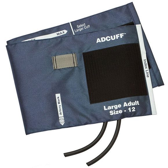 ADC Adcuff Cuff and Bladder with Two Tubes - Large Adult  Navy