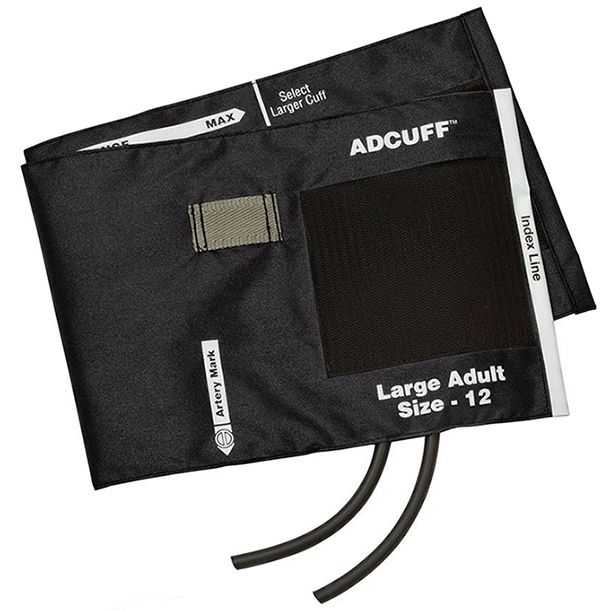 ADC Adcuff Cuff and Bladder with Two Tubes - Large Adult - Black