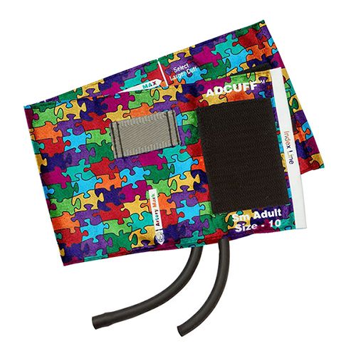 ADC Adcuff Cuff and Bladder with Two Tubes - Small Adult  Puzzle Pieces