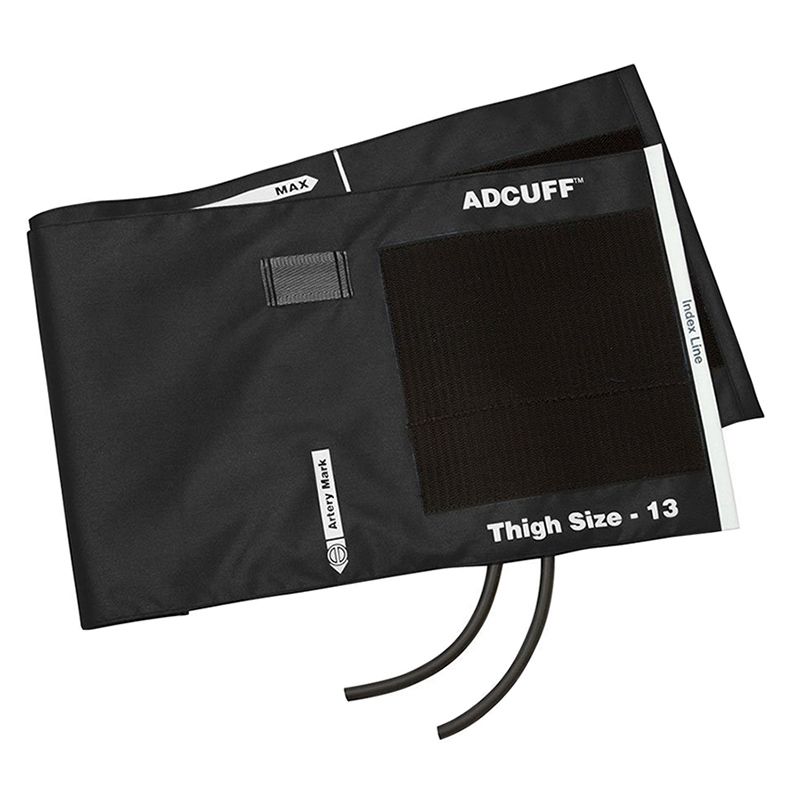 ADC Adcuff Cuff and Bladder with Two Tubes - Thigh - Black