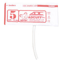 ADC Adcuff Neonatal SPU Cuff and Bladder with Luer Connector (10/Pkg)  Neonatal Size 5 (Burgundy) - 1 Tube