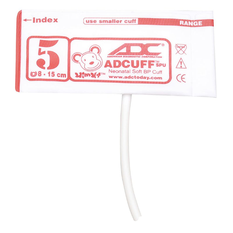 ADC Adcuff Neonatal SPU Cuff and Bladder with Luer Connector (10/Pkg)  Neonatal Size 5 (Burgundy) - 1 Tube