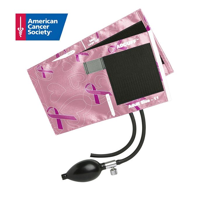 ADC Adcuff Sphygmomanometer Inflation System - Adult  Breast Cancer Awareness Pink