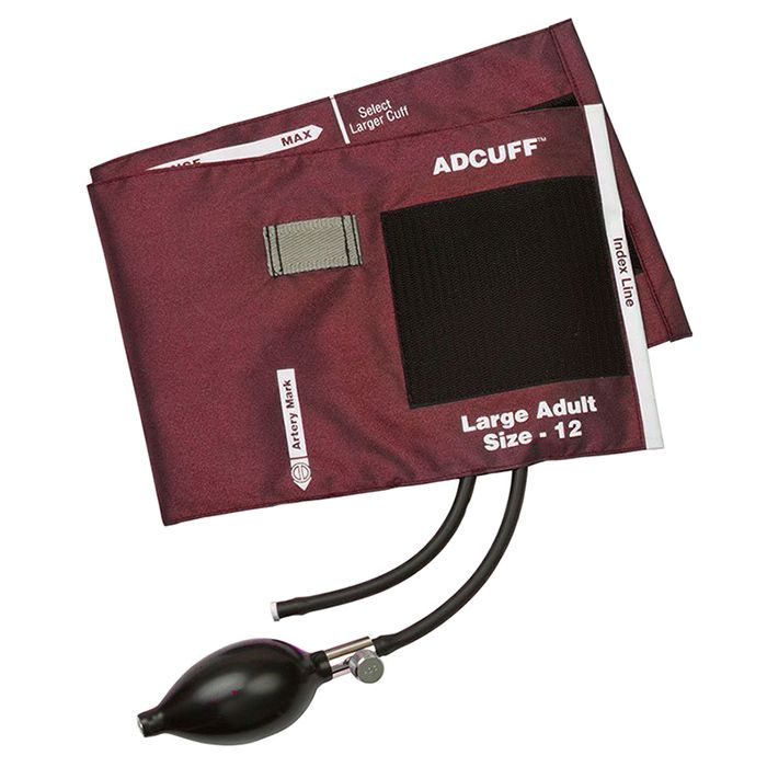 ADC Adcuff Sphygmomanometer Inflation System - Large Adult  Burgundy