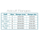 ADC Adcuff Sphygmomanometer Inflation System - Large Adult - Cuff Sizing Chart