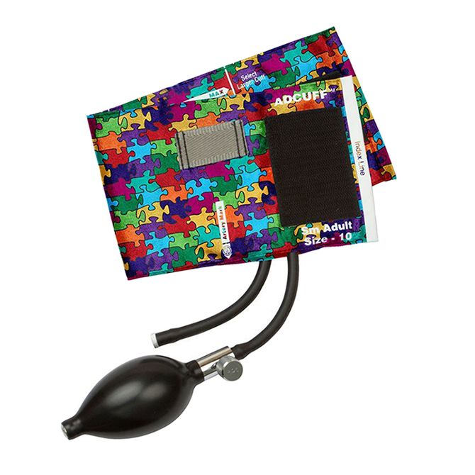 ADC Adcuff Sphygmomanometer Inflation System - Small Adult  Puzzle Pieces