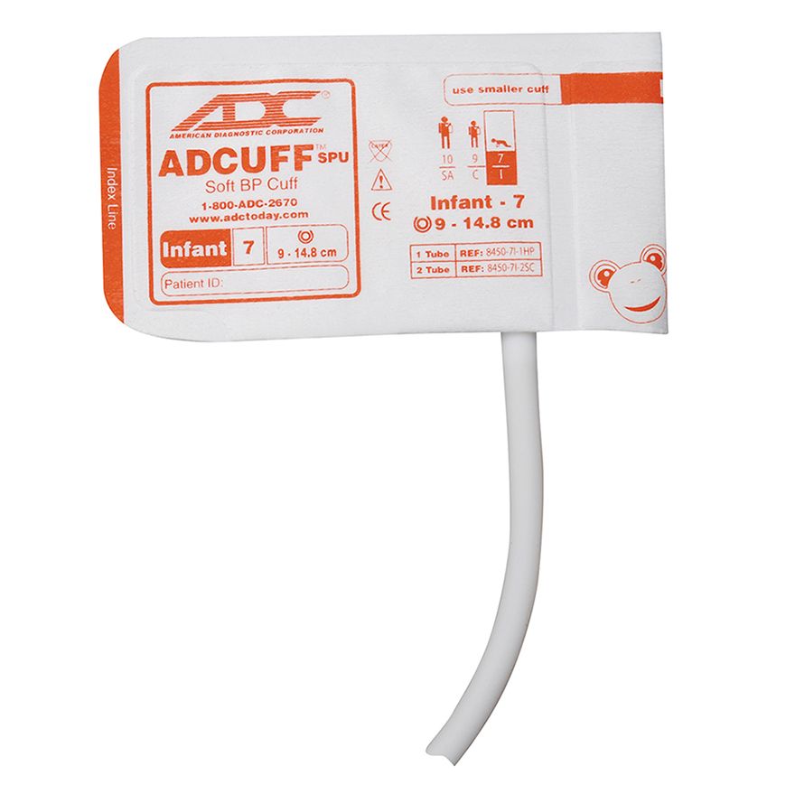 ADC Adcuff SPU Cuff and Bladder with One Tube and Bayonet Connector - Infant - Orange