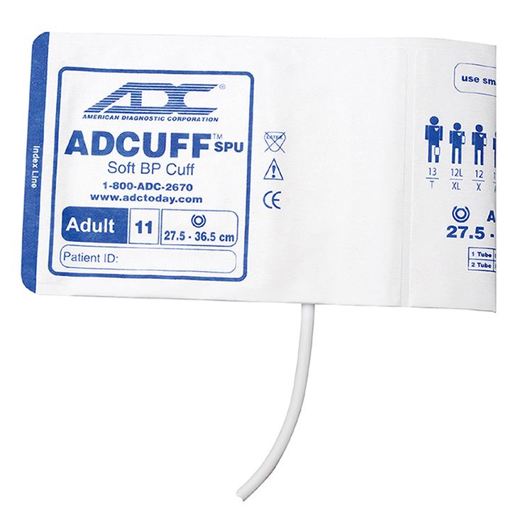 ADC Adcuff SPU Cuff and Bladder with One Tube (20/Pkg)  Adult - Navy