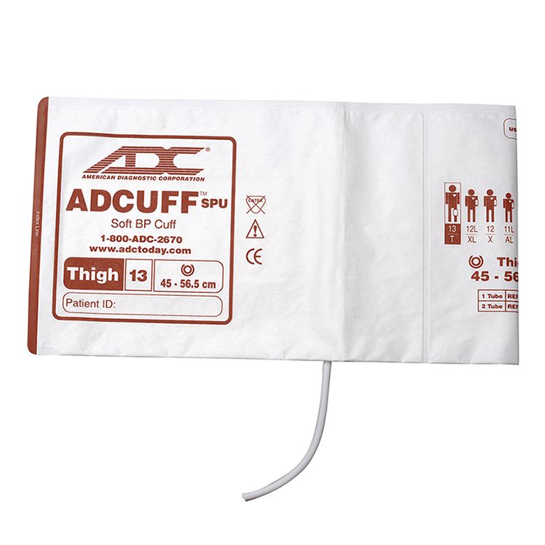ADC Adcuff SPU Cuff and Bladder with One Tube (20/Pkg)  Thigh - Brown