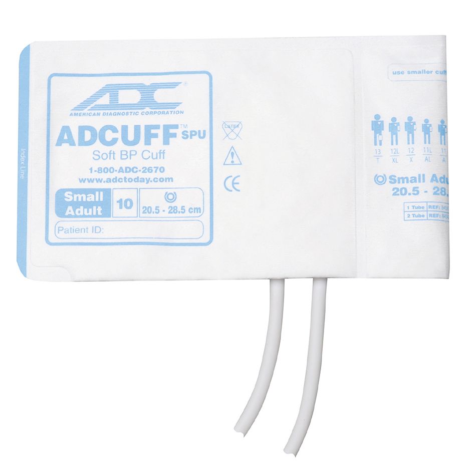 ADC Adcuff SPU Cuff and Bladder with Two Tubes and Screw Connector - Small Adult - Royal Blue