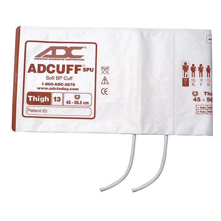 ADC Adcuff SPU Cuff and Bladder with Two Tubes (20/Pkg)  Thigh - Brown
