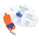 ADC Adsafe Plus CPR Face Shield with One Way Valve Keychain - Orange