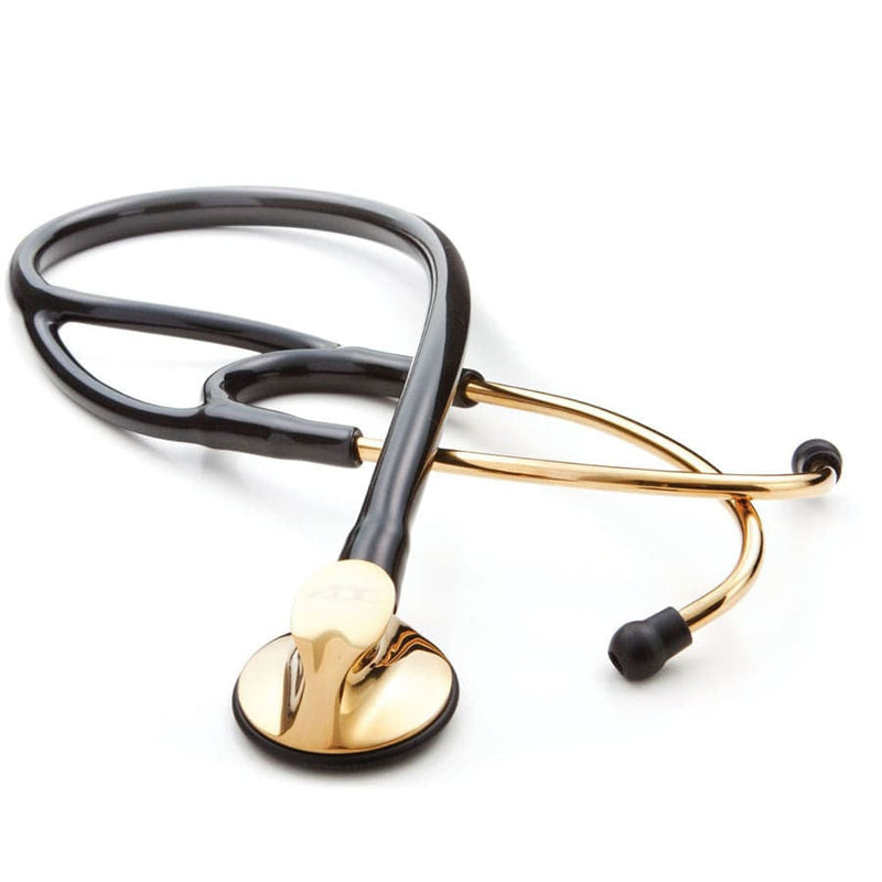 ADC Adscope 600 Platinum Cardiology Stethoscope  Gold Finish/Black Tubing