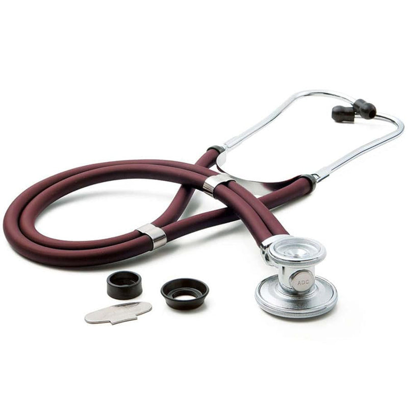 ADC Adscope 641 Sprague Stethoscope  Burgundy - Display Packaging