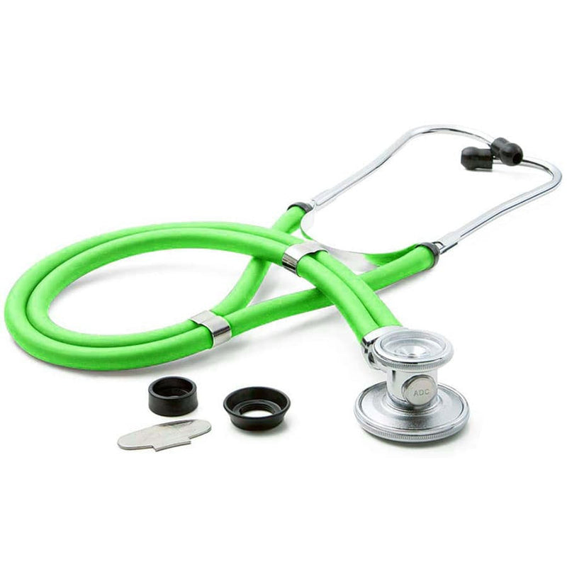 ADC Adscope 641 Sprague Stethoscope  Neon Green - Display Packaging