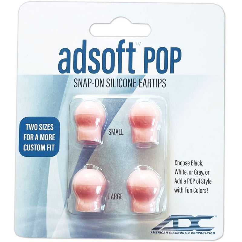 ADC Adsoft POP Snap-On Silicone Eartips  Pink (Two Pairs)