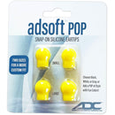 ADC Adsoft POP Snap-On Silicone Eartips  Yellow (Two Pairs)