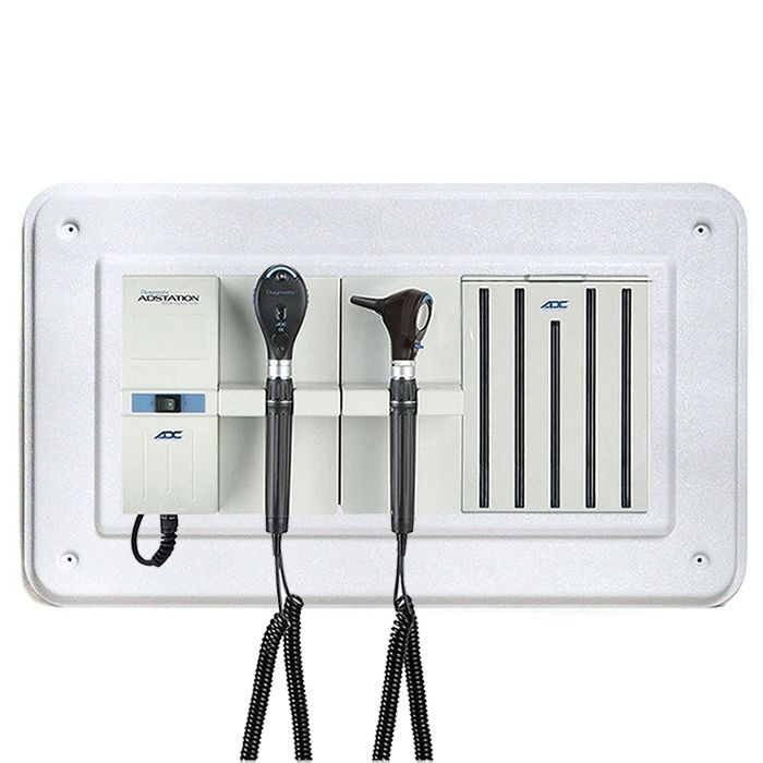 ADC Adstation 5610 3.5V Wall Otoscope/Ophthalmoscope Diagnostic Set with Wallboard  Xenon Otoscope/LED Ophthalmoscope with Specula Dis