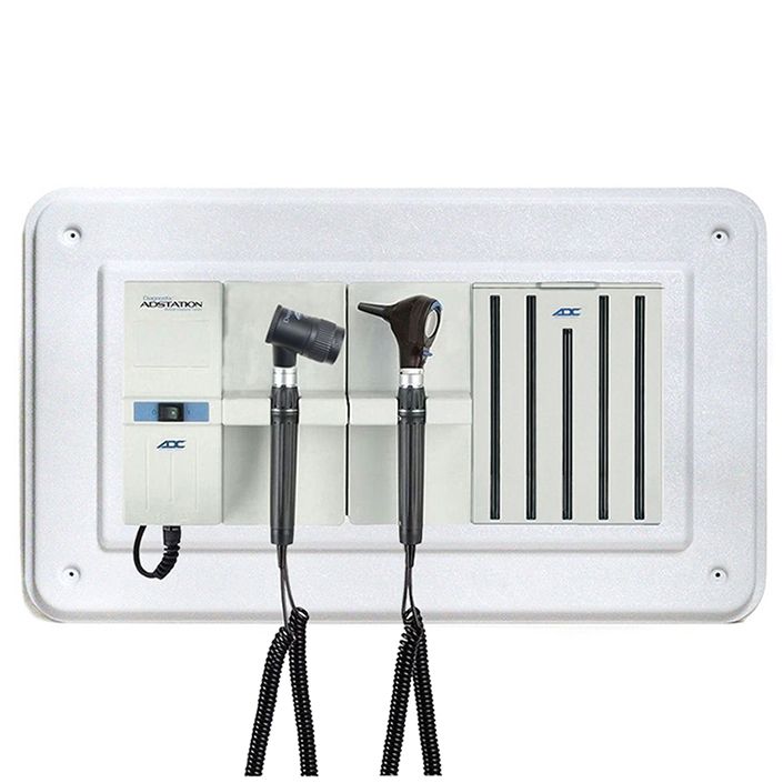 ADC Adstation 5611-35 3.5V Wall Otoscope/Dermascope Diagnostic Set with Wallboard
