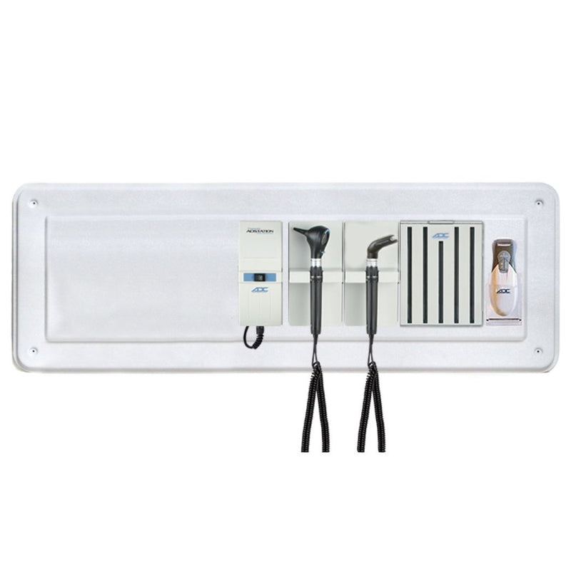 ADC Adstation 5611-36 3.5V Wall Otoscope/Throat Illuminator Diagnostic Set with Wallboard for ADView 2  Xenon Otoscope|LED Throat Illuminator|Thermometer