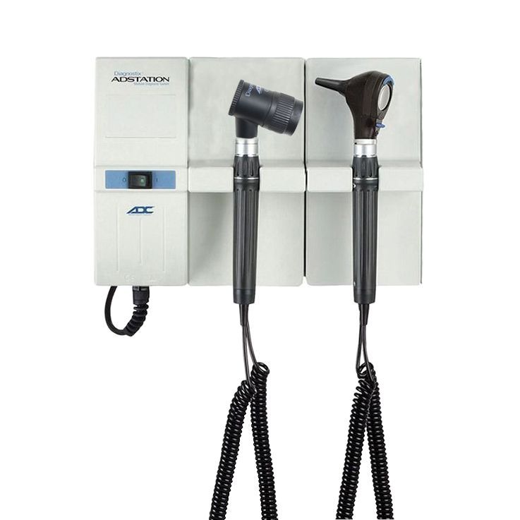 ADC Adstation 5611-5 3.5V Wall Otoscope/Dermascope Diagnostic Set  LED Otoscope/LED Dermascope with Clock Aneroid