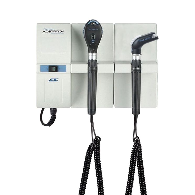 ADC Adstation 5612-6 3.5V Wall Ophthalmoscope/Throat Illuminator Diagnostic Set