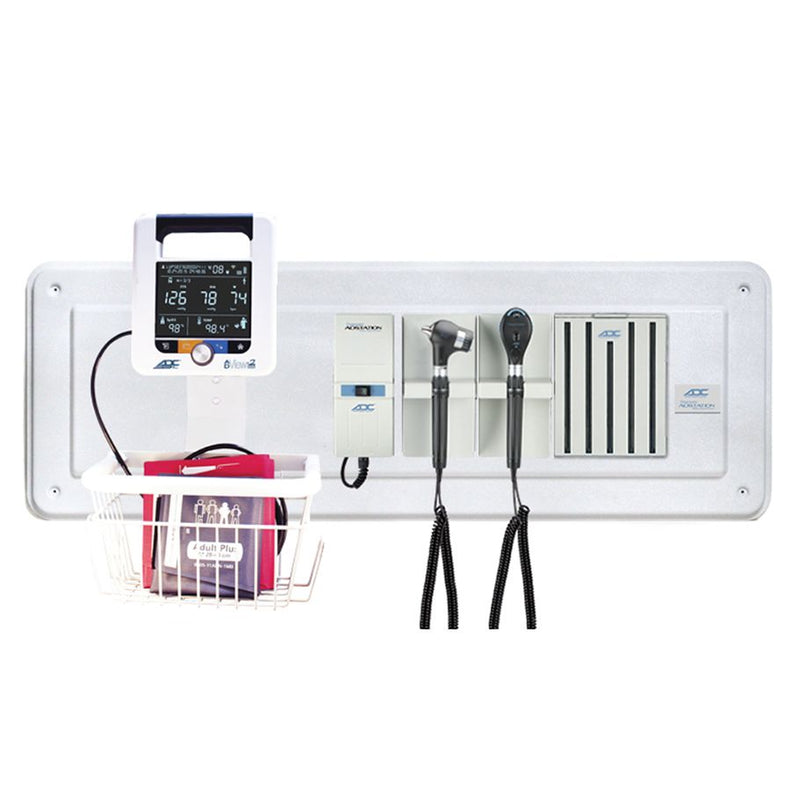 ADC Adstation 5680 3.5V Wall PMV Otoscope/Ophthalmoscope Diagnostic Set with Wallboard for ADView 2 