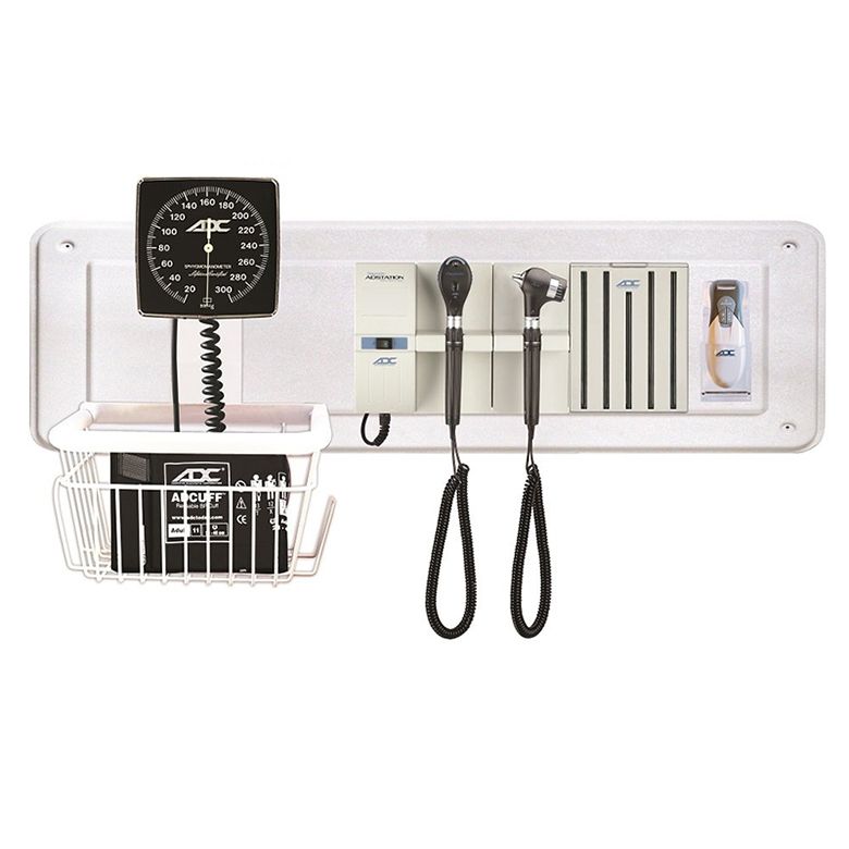 ADC Adstation 56802 3.5V Wall PMV Otoscope/Coax Plus Ophthalmoscope Diagnostic Set with Wallboard