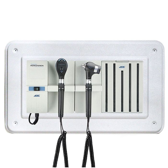 ADC Adstation 56802 3.5V Wall PMV Otoscope/Coax Plus Ophthalmoscope Diagnostic Set with Wallboard  Xenon Otoscope/LED Ophthalmoscope with Specula Dis